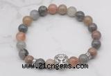 CGB7364 8mm fancy jasper bracelet with lion head for men or women