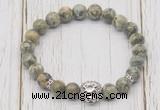 CGB7396 8mm rhyolite bracelet with lion head for men or women