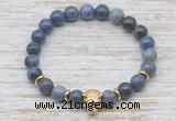 CGB7417 8mm dumortierite bracelet with tiger head for men or women