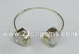 CGB742 20mm coin druzy agate gemstone bangles wholesale