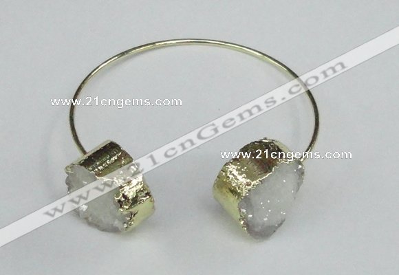 CGB742 20mm coin druzy agate gemstone bangles wholesale