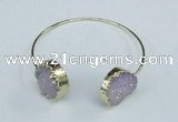 CGB743 20mm coin druzy agate gemstone bangles wholesale