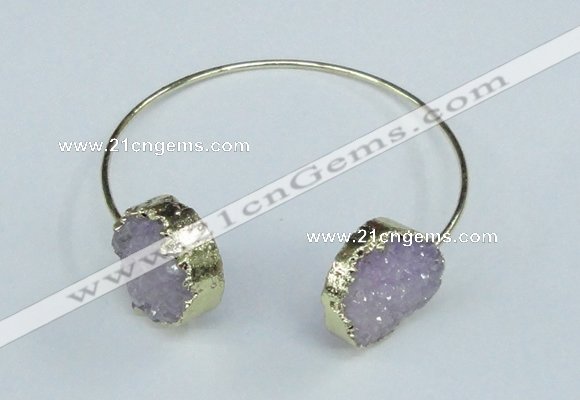 CGB743 20mm coin druzy agate gemstone bangles wholesale