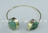 CGB745 20mm coin druzy agate gemstone bangles wholesale