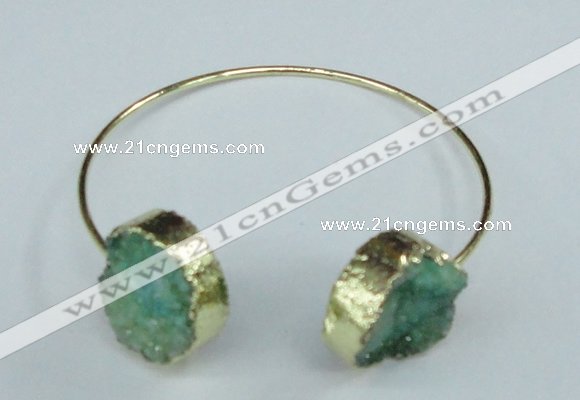 CGB745 20mm coin druzy agate gemstone bangles wholesale