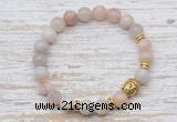 CGB7461 8mm colorful agate bracelet with buddha for men or women