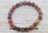 CGB7464 8mm Portuguese agate bracelet with buddha for men or women