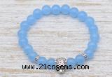 CGB7478 8mm candy jade bracelet with tiger head for men or women