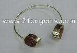 CGB749 13*18mm - 15*20mm teardrop druzy agate gemstone bangles