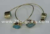 CGB750 13*18mm - 15*20mm teardrop druzy agate gemstone bangles