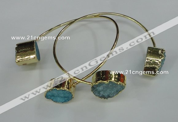 CGB750 13*18mm - 15*20mm teardrop druzy agate gemstone bangles