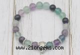 CGB7503 8mm fluorite bracelet with tiger head for men or women