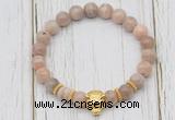 CGB7507 8mm sunstone bracelet with tiger head for men or women