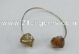 CGB770 13*18mm - 15*20mm faceted nuggets citrine gemstone bangles