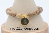 CGB7757 8mm picture jasper bead with luckly charm bracelets