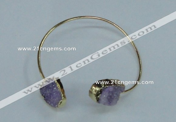 CGB776 13*18mm - 15*20mm freeform druzy agate gemstone bangles