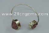 CGB777 13*18mm - 15*20mm freeform druzy agate gemstone bangles