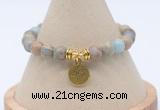 CGB7774 8mm serpentine jasper bead with luckly charm bracelets