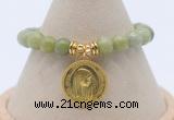 CGB7779 8mm China jade bead with luckly charm bracelets