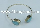 CGB779 13*18mm - 15*20mm freeform druzy agate gemstone bangles