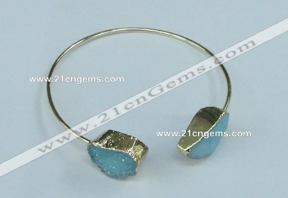 CGB779 13*18mm - 15*20mm freeform druzy agate gemstone bangles