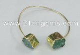 CGB780 13*18mm - 15*20mm freeform druzy agate gemstone bangles