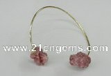 CGB784 13*18mm - 15*20mm nuggets druzy quartz gemstone bangles