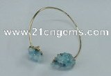 CGB786 13*18mm - 15*20mm nuggets druzy quartz gemstone bangles