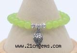 CGB7882 8mm candy jade bead with luckly charm bracelets whoesale