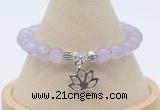 CGB7888 8mm lavender amethyst bead with luckly charm bracelets