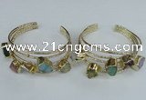 CGB790 12*16mm - 13*18mm freeform druzy agate gemstone bangles