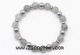 CGB8111 8mm labradorite & hematite power beads bracelet