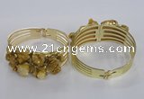 CGB822 30*68mm - 30*70mm druzy agate gemstone bangles wholeasale