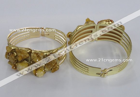 CGB822 30*68mm - 30*70mm druzy agate gemstone bangles wholeasale