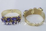 CGB823 30*68mm - 30*70mm druzy agate gemstone bangles wholeasale