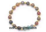 CGB8237 8mm picasso jasper & sea sediment jasper beaded stretchy bracelets