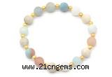 CGB8241 8mm matte amazonite beaded stretchy bracelets wholesale