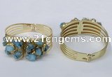 CGB826 30*68mm - 30*70mm druzy agate gemstone bangles wholeasale