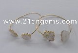 CGB832 13*15mm - 15*20mm freeform druzy agate gemstone bangles