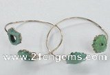 CGB837 13*15mm - 15*20mm freeform druzy agate gemstone bangles