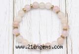 CGB8455 8mm pink aventurine, rose quartz & hematite power beads bracelet