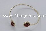 CGB850 10mm flat round agate gemstone bangles wholesale