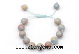 CGB8580 12mm round serpentine jasper adjustable macrame bracelets