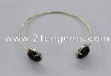 CGB861 10*14mm oval agate gemstone bangles wholesale