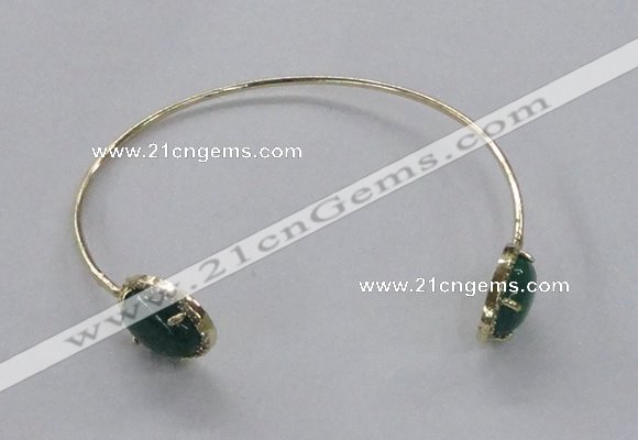 CGB862 10*14mm oval agate gemstone bangles wholesale