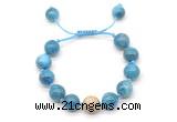 CGB8643 12mm round apatite adjustable macrame bracelets