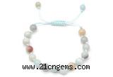 CGB8653 8mm,10mm round amazonite adjustable macrame bracelets