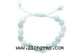 CGB8654 8mm,10mm round amazonite adjustable macrame bracelets