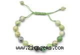 CGB8657 8mm,10mm round australia chrysoprase adjustable macrame bracelets