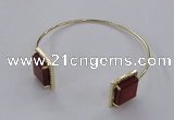 CGB868 15*15mm square agate gemstone bangles wholesale